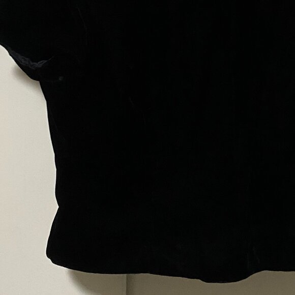 Talbots Petites, short sleeve black velvet short top, size 14 - Picture 6 of 12